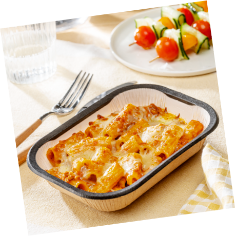 Macarrones gratinados a la boloñesa